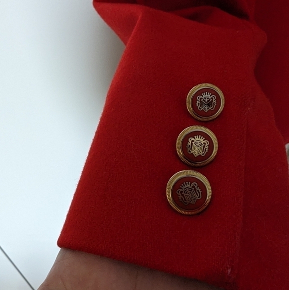 Pendleton vintage 100% wool red blazer sz 12 - Picture 3 of 6